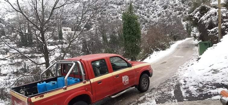 Ο Δήμος Άργους - Μυκηνών άνοιξε από τα χιόνια το δρόμο στο Κεφαλόβρυσο