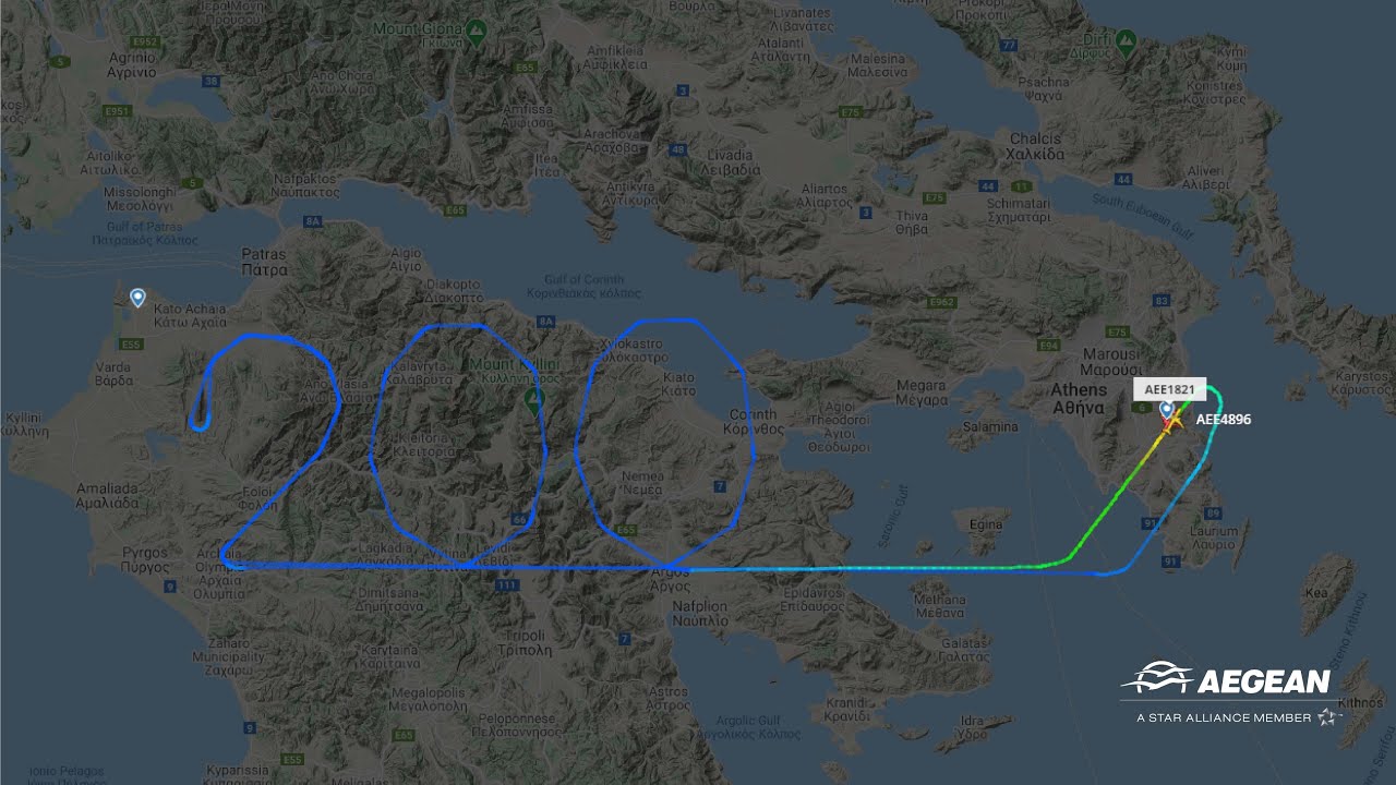 Δείτε πώς σχηματίστηκε το εντυπωσιακό «200» της AEGEAN στον ουρανό της Πελοποννήσου