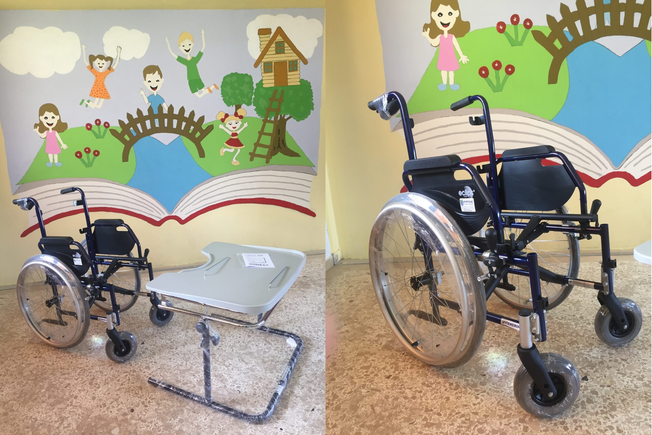 Θρανία και αναπηρικά αμαξίδια σε σχολεία