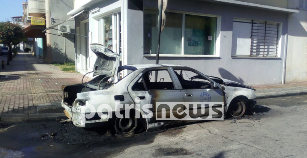 Τρόμος από φλεγόμενο ταξί στην Πελοπόννησο