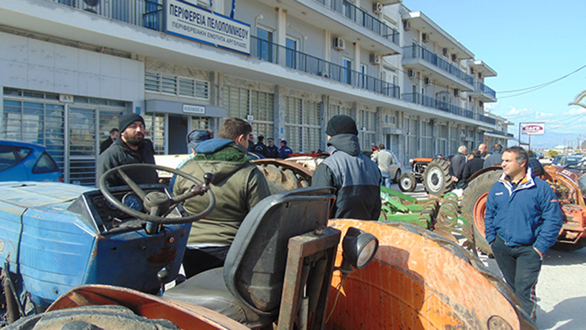 Αγρότες ετοιμάζουν παράσταση διαμαρτυρίας στο Ναύπλιο