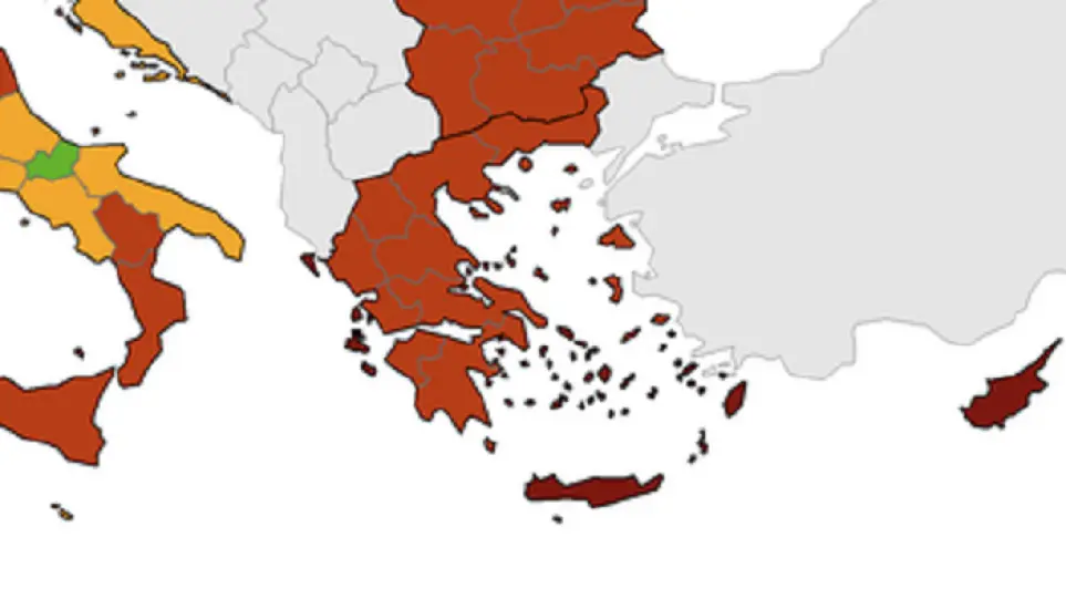 Κορωνοϊός – ECDC: Στο κόκκινο βάζουν οι Ευρωπαίοι την Πελοπόννησο
