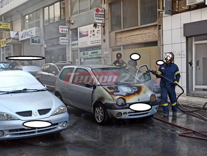 Λαμπάδιασε αυτοκίνητο εν κινήσει στο κέντρο της Πάτρας – Πώς γλίτωσε ο οδηγός