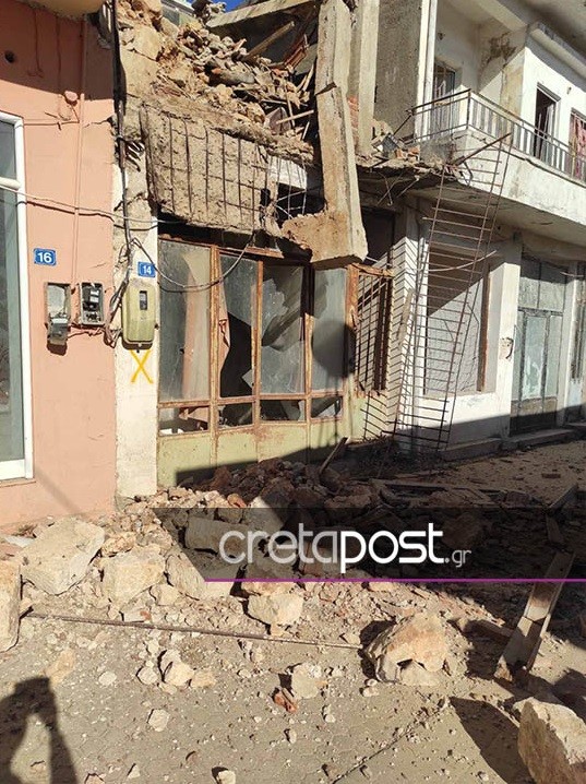 Σεισμός στην Κρήτη- Kαταστροφές σε σπίτια