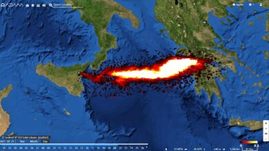 εκπομπές διοξειδίου του θείου από την Αίτνα στην Ελλάδα