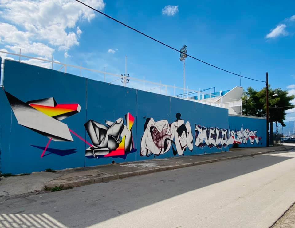 Ναύπλιο: Ξένοι καλλιτέχνες ομορφαίνουν τους τοίχους του κολυμβητηρίου