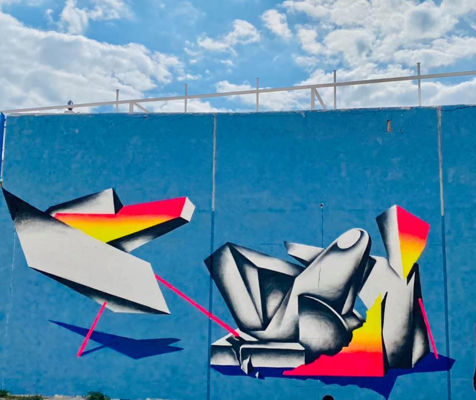 Νέες Graffiti Τοιχογραφίες στην πόλη του Ναυπλίου από ξένους καλλιτέχνες (κολυμβητήριο Ναυπλίου)