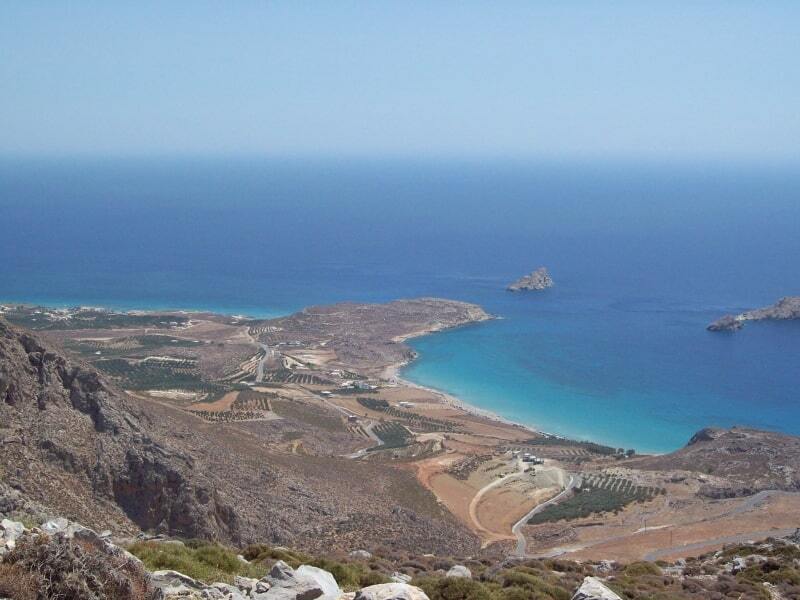 Γενική άποψη της περιοχής του Ξερόκαμπου της Ζάκρου στην επαρχία Σητείας στην Ανατολική Κρήτη