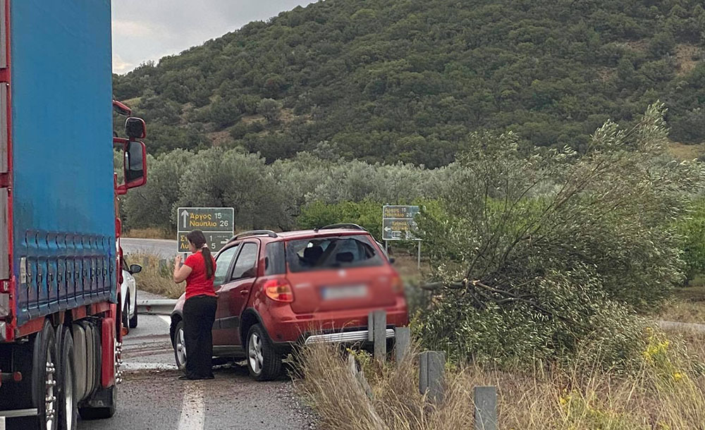 Αυτοκίνητο που κατευθυνόταν προς Αργολίδα γκρέμισε τις μπάρες μετά το Αρτεμίσιο (Εικόνες)