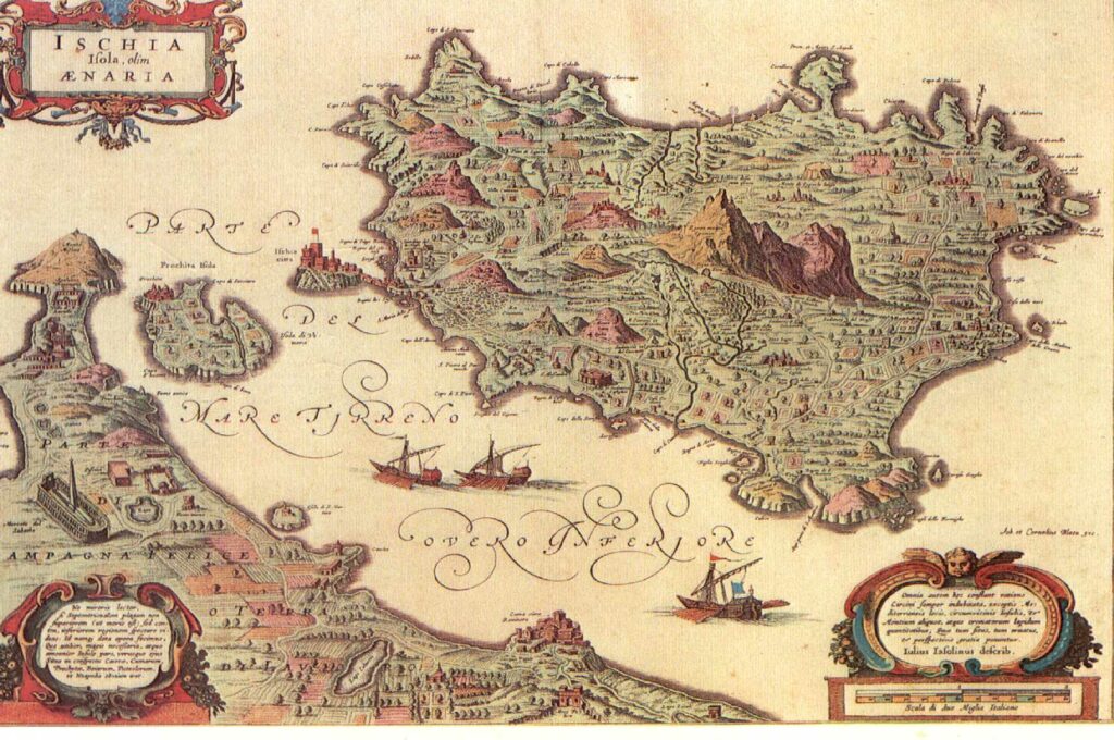 Οι Πιθηκούσες των Ελλήνων και η Aerenaria των Ρωμαίων σε χάρτη του 1600