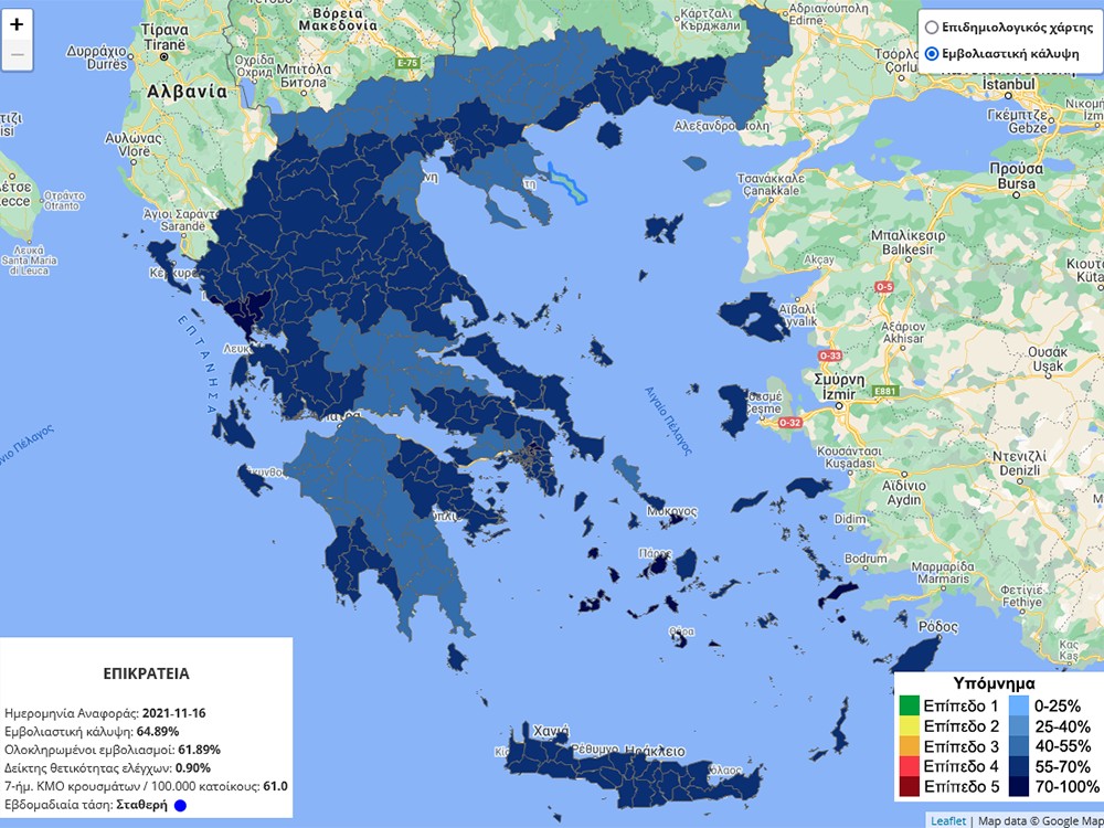 Εμβολιαστική κάλυψη στην Ελλάδα