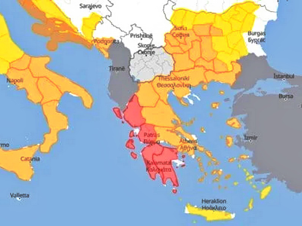 Νέα επιδείνωση του καιρού στην Περιφέρεια Πελοποννήσου από αύριο Παρασκευή 26 Νοεμβρίου