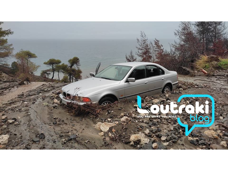 Σχίνος Λουτρακίου: Οδηγός γλίτωσε από χείμαρρο την τελευταία στιγμή