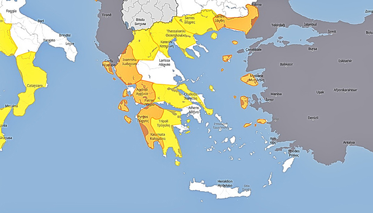 Χαλάει ο καιρός στην Πελοπόννησο: Πού αναμένονται ισχυρές βροχές και καταιγίδες