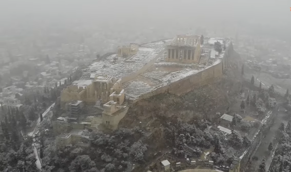 Ακρόπολη χιόνια