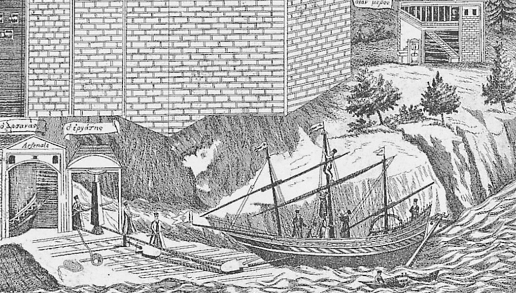 Ο Δίολκος στον Ισθμό της Κορίνθου Ανέλκυση Καθέλκυση Πλοίων (7)