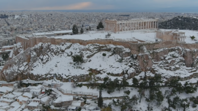 Ακρόπολη χιόνια