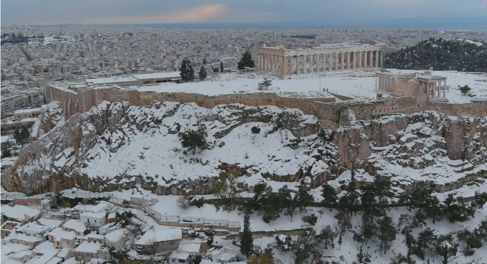 Ακρόπολη χιόνια