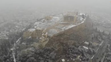 Ακρόπολη χιόνια