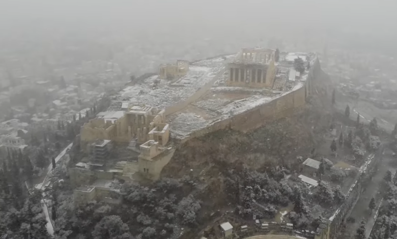 Ακρόπολη χιόνια