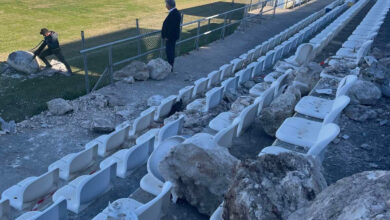 Πτώση βράχων στο γήπεδ Κρανιδίου