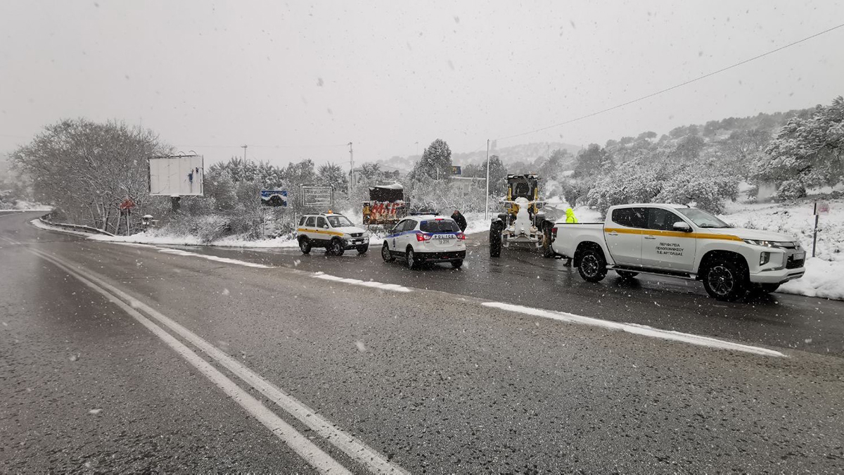 Όλοι οι δρόμοι ανοιχτοί στην Αργολίδα – Πού χρειάζονται αλυσίδες σε Αρκαδία, Κορινθία, Λακωνία και Μεσσηνία