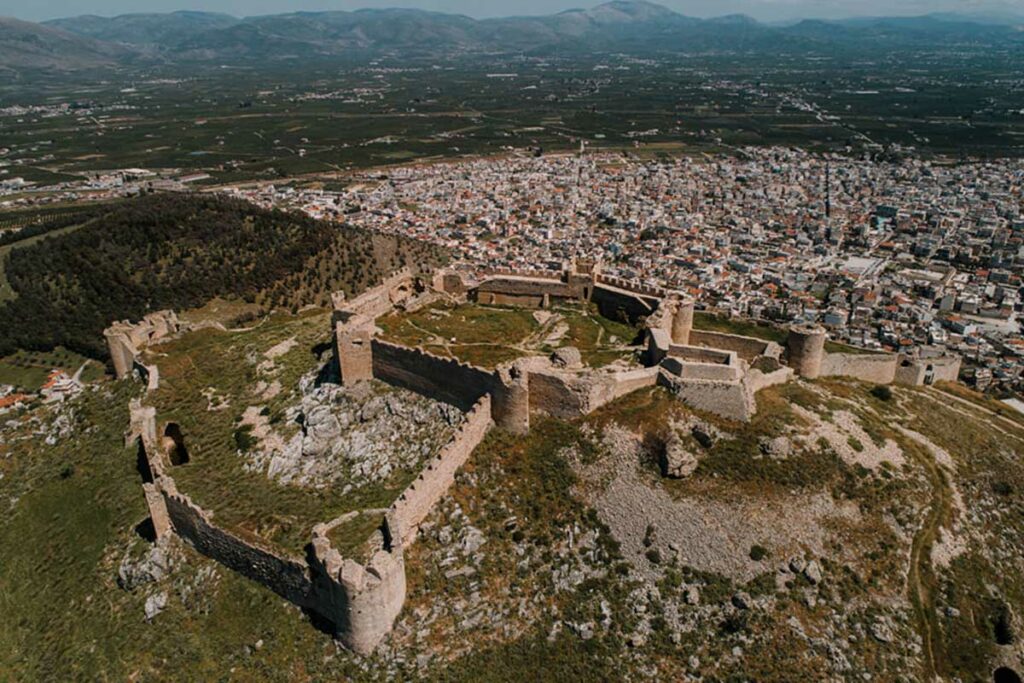 Castello di Larissa e Argo dall'alto