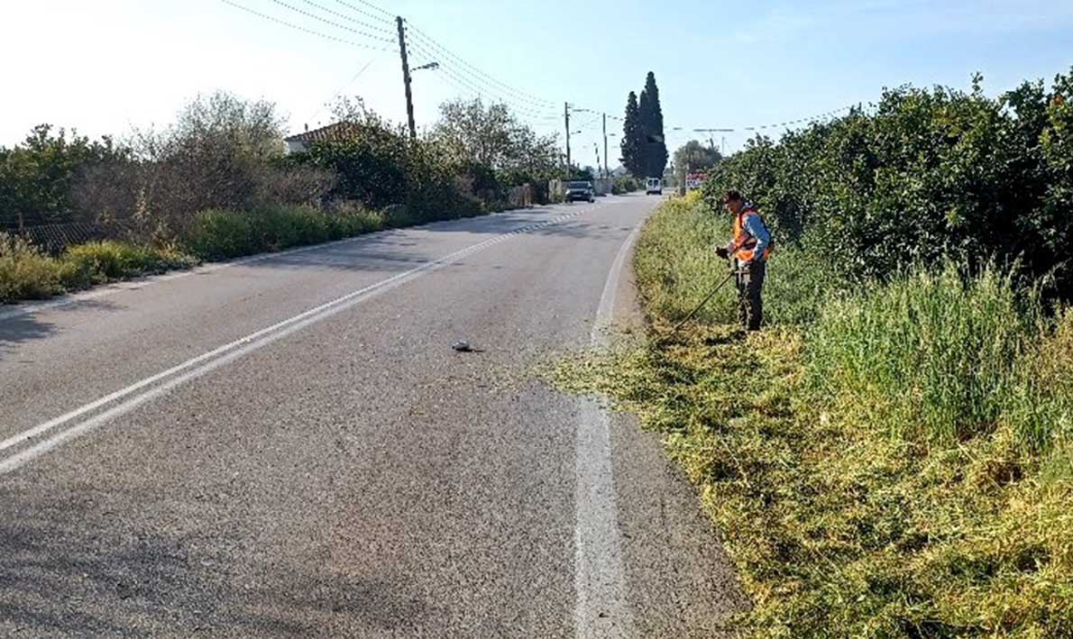 Καθαρισμός δρόμου Ναύπλιο Ασίνη (2)