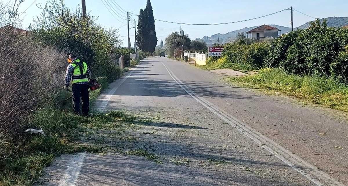 Καθαρισμός δρόμου Ναύπλιο Ασίνη (3)