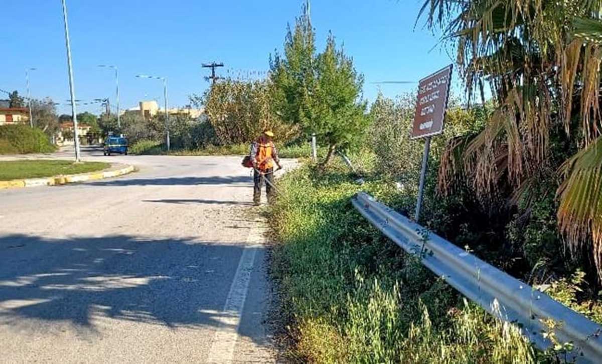 Καθαρισμός δρόμου Ναύπλιο Ασίνη (5)