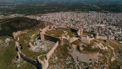 Κάστρο Λάρισας και Άργος από ψηλά