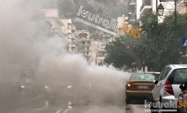 Φωτιά σε αυτοκίνητο στο Λουτράκι