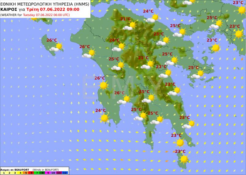 Καιρός Πελ.σος 7 6