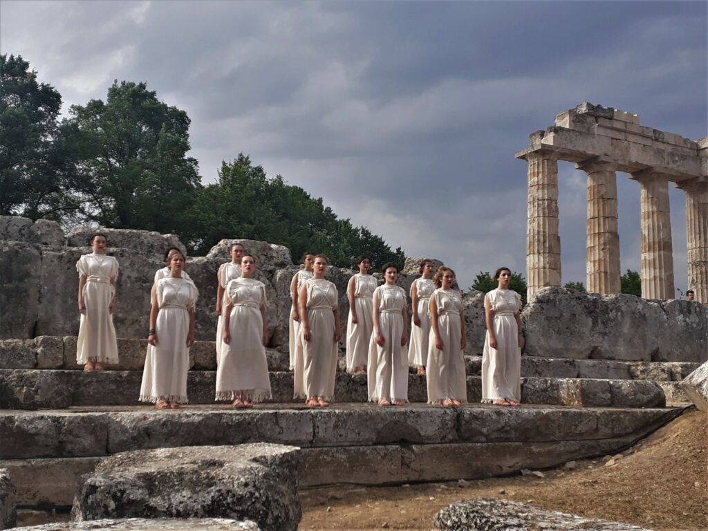 Στιγμιότυπο από την τελετή έναρξης των 7ων Νέμεων Αγώνων. Λύκειο Ελληνίδων Κιάτου