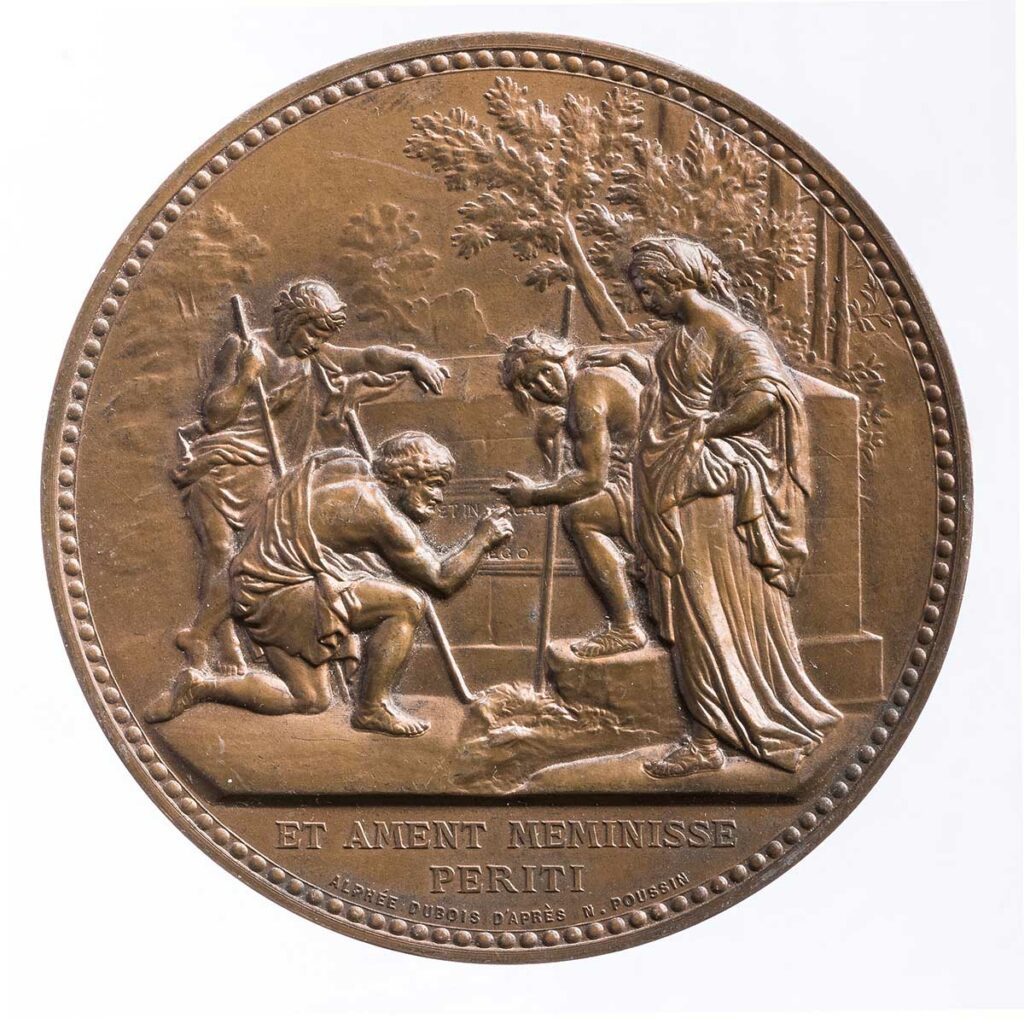 Χάλκινο μετάλλιο, χαράκτης Alphée Dubois (σε πρότυπο του N. Poussin), 1872 – Νομισματική Συλλογή ΚΙΚΠΕ