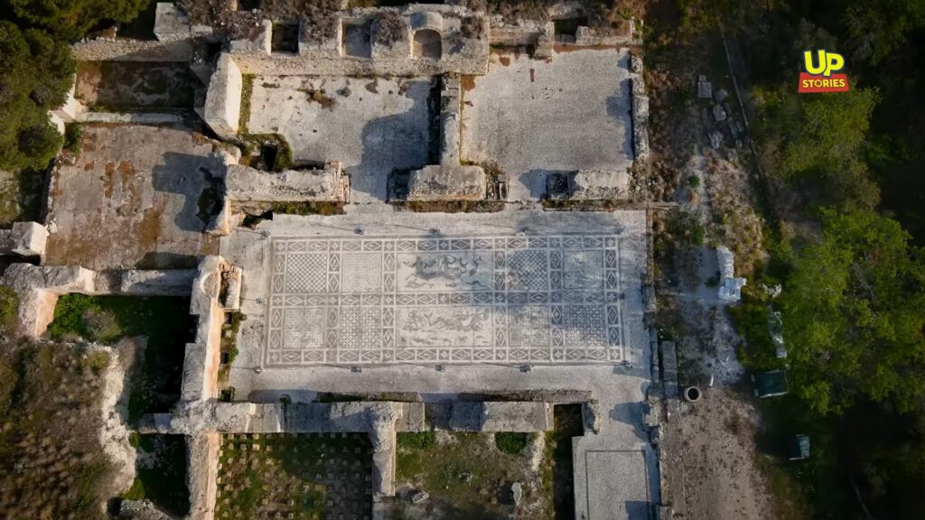 Εικ.7 Αεροφωτογραφία Ρωμαϊκού Λουτρού (Πηγή up stories greece)