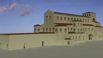 Εικ.2 Προοπτικό βασιλικής Αγίου Λεωνίδη από νοτιοδυτικά (Πηγή Παπαφωτίου Απόστολος)