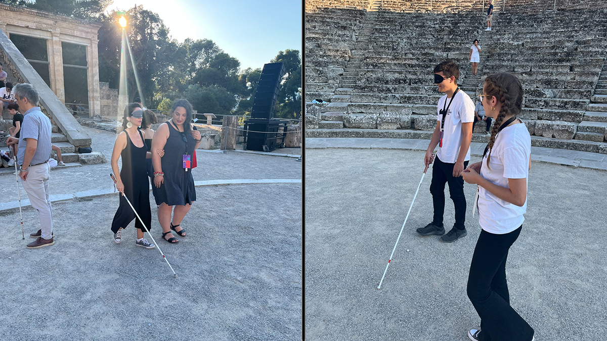 Φιλικό και προσβάσιμο σε τυφλούς το Αρχαίο Θέατρο Επιδαύρου – Βιωματική εκπαίδευση για εργαζόμενους του Φεστιβάλ