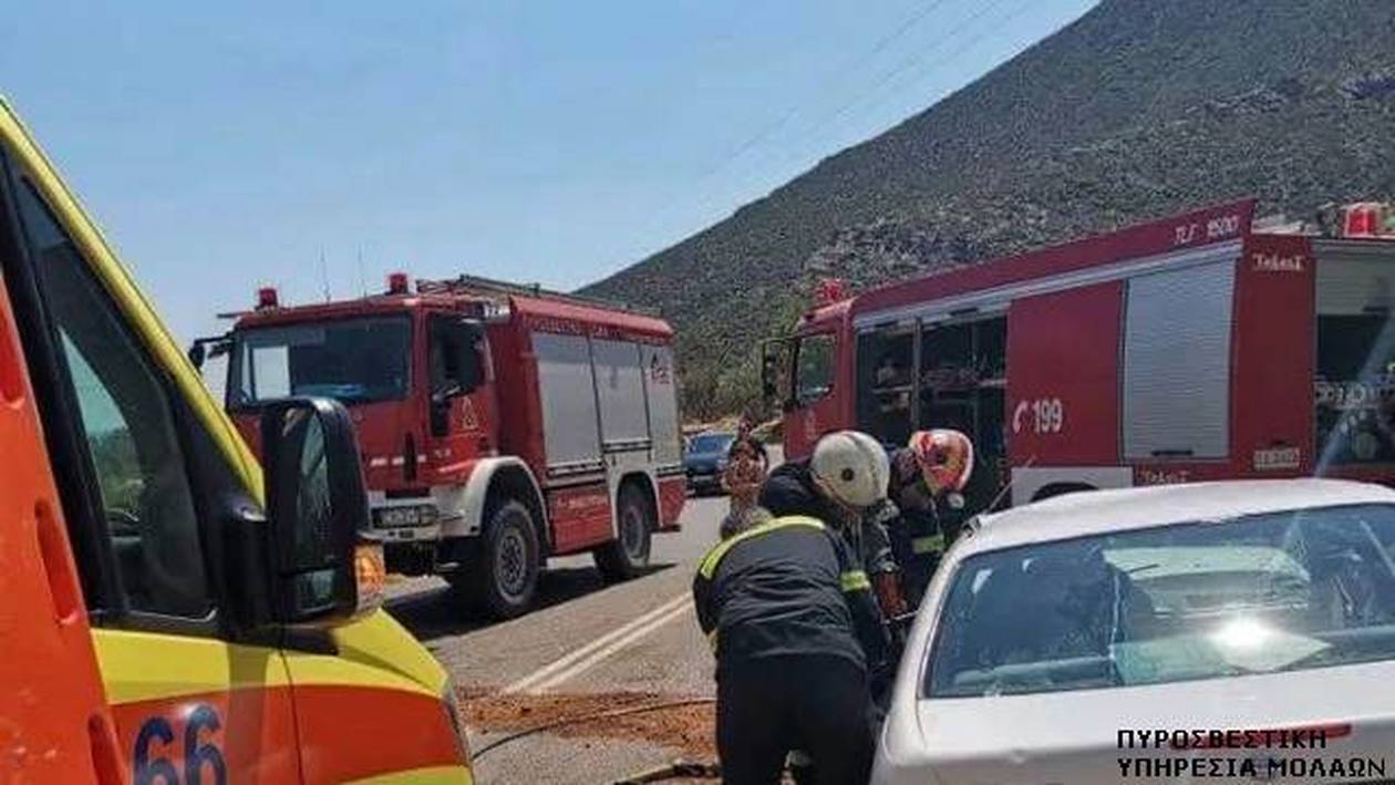 Τροχαίο Μονεμβασιά απεγκλωβισμός (3)