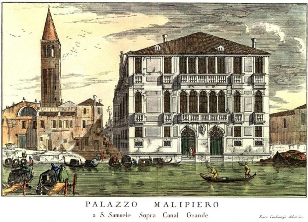 Η εκκλησία του San Samuele στην Βενετία με θέα του αρχοντικού Malipiero / ΦΩΤΟ: Wikipedia