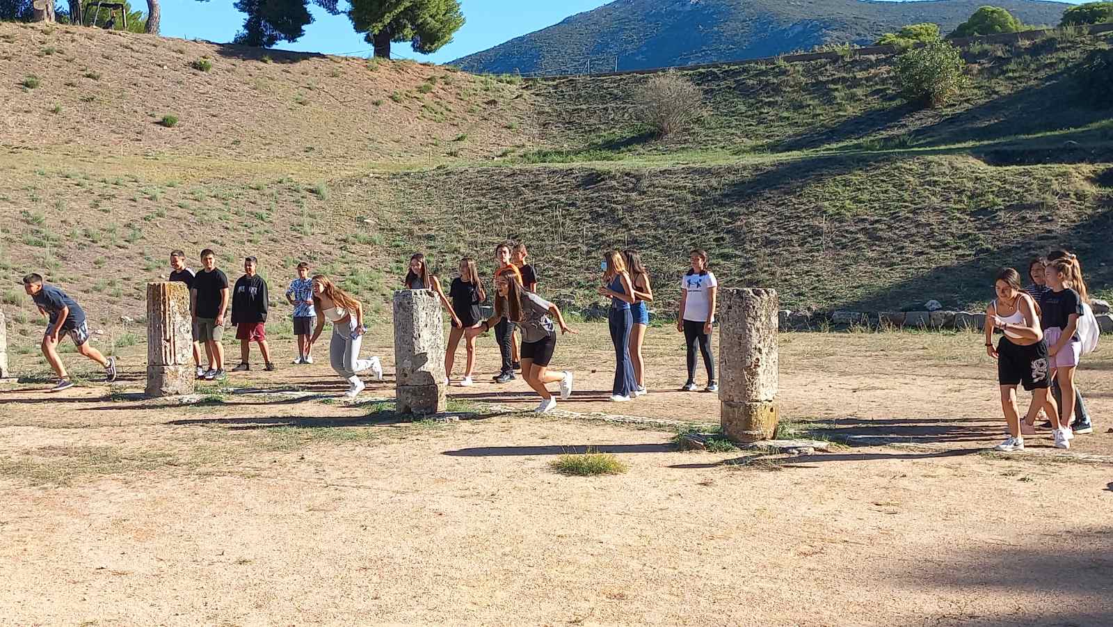 Μαθητές από το Ναύπλιο σε αρχαία αθλήματα