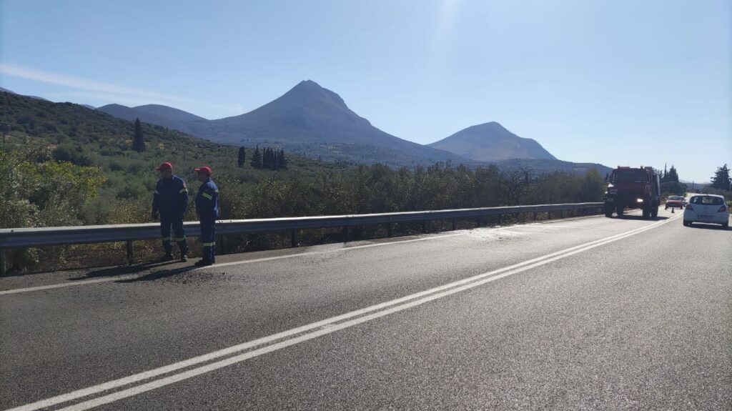 Φωτιά διασταύρωση Μυκηνών Φιχτίων (1)