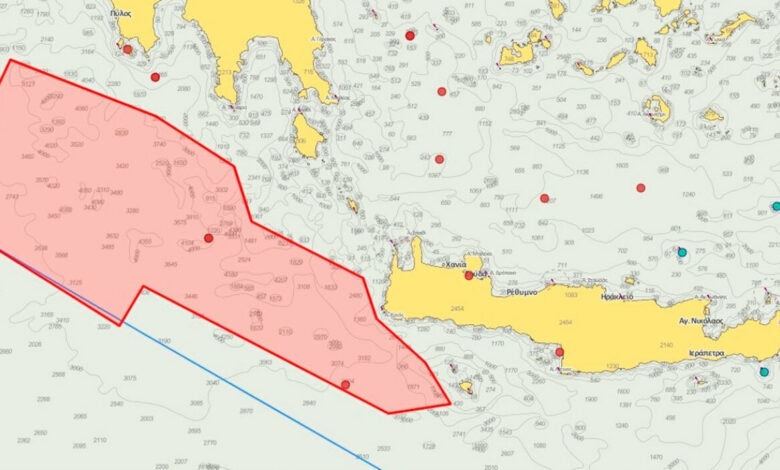 Χάρτης έρευνες φυσικού αερίου Κρήτη Πελοπόννησος (1)