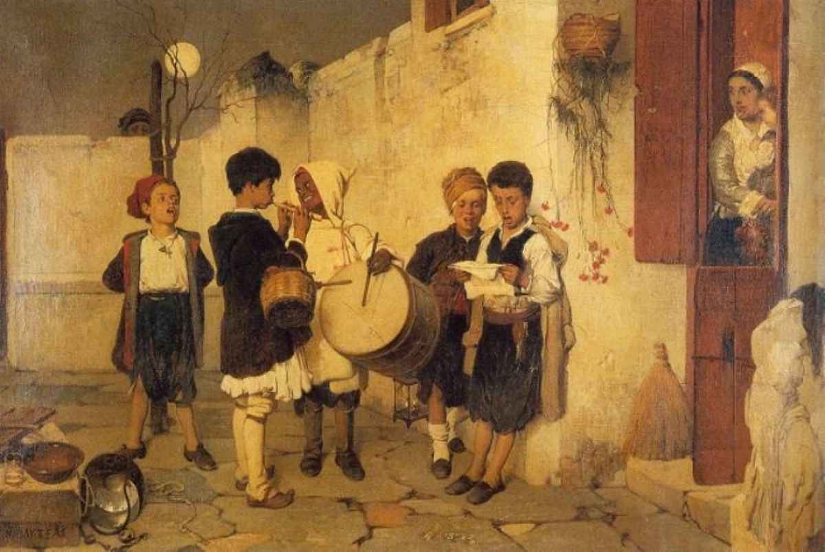Τα Κάλαντα πίνακας του Νικηφόρου Λύτρα 1872