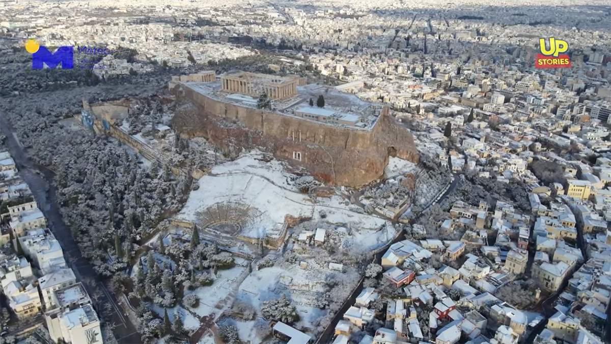 Ακρόπολη χιόνια