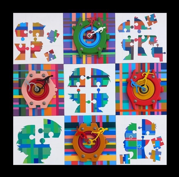 ΛΙΟΥΓΚΑΣ ΕΥΑΓΓΕΛΟΣ movements 50x50 cm ΜΙΚΤΗ ΤΕΧΝΙΚΗ ΣΕ ΞΥΛΟ