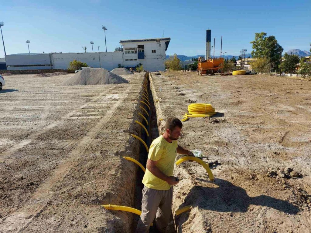 αποστραγγιστικό αθλητικού κέντρου