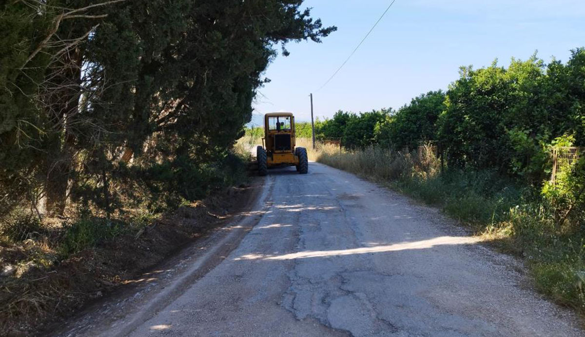 Άργος: Βελτιώνεται η αγροτική οδοποιία κοντά στο Νότιο Περιφερειακό