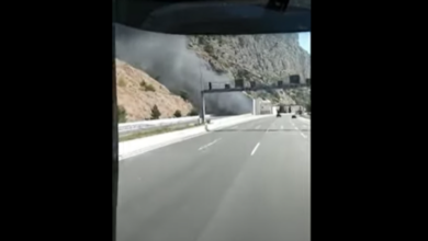Φωτιά σε τούνελ στην Κακιά Σκάλα