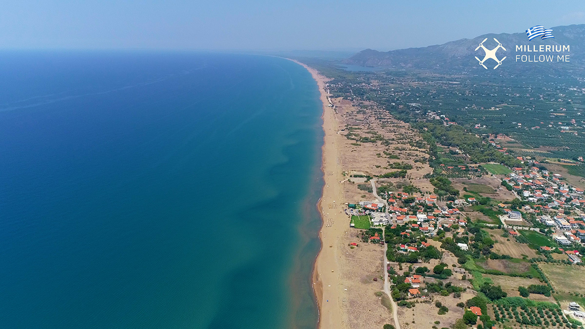 Αυτή είναι η μεγαλύτερη παραλία της Ελλάδας που ενώνει Μεσσηνία και Ηλεία (Βίντεο)